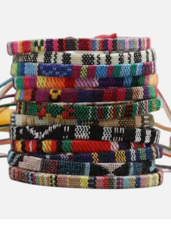 The Unbranded Brand Jewelry - (Set of 12pcs) Boho Surfer Beach Bracelet Friendship Bracelets Handmade Braided